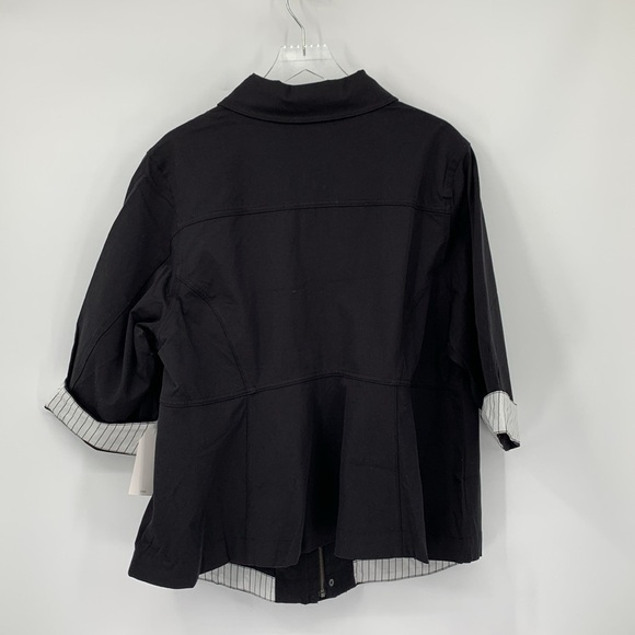 Universal Standard Upstate Stretch Cotton Twill Manor Jacket black coat new 1X - Picture 5 of 6